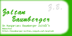 zoltan baumberger business card